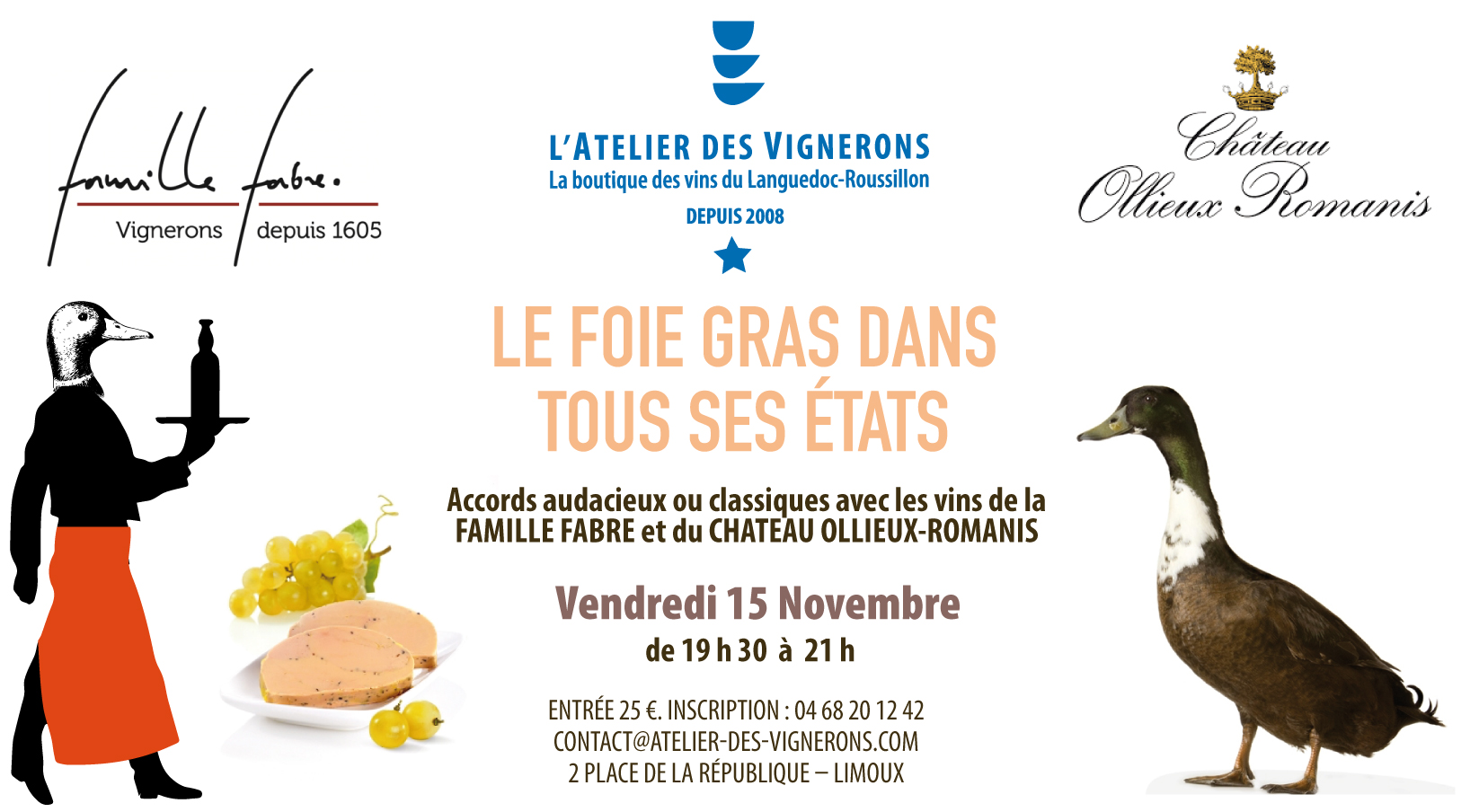 vendredi 15 novembre dégustation foie gras